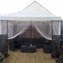 Gazebo Spare Parts Ltd Sale CLEARANCE - Universal Mosquito Net (Mesh) Side Panel Set For 2.5m Or 3m Patio Gazebo - Set Of 4